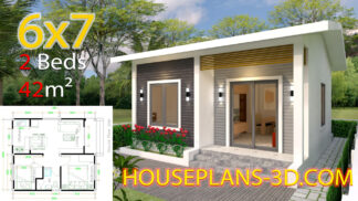 House Design 6x7 with 2 bedrooms